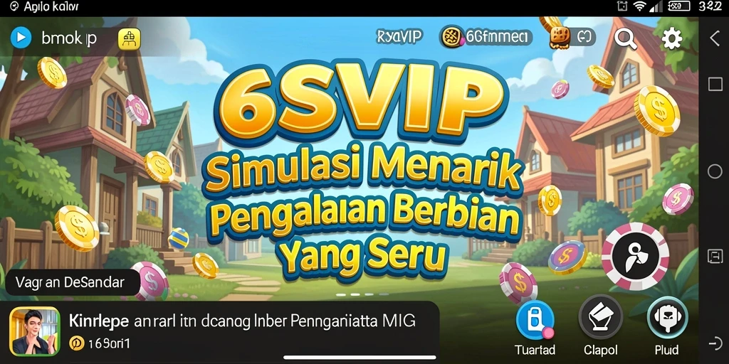 Screenshot utama 6SVIP menampilkan gameplay simulasi yang mendetail.