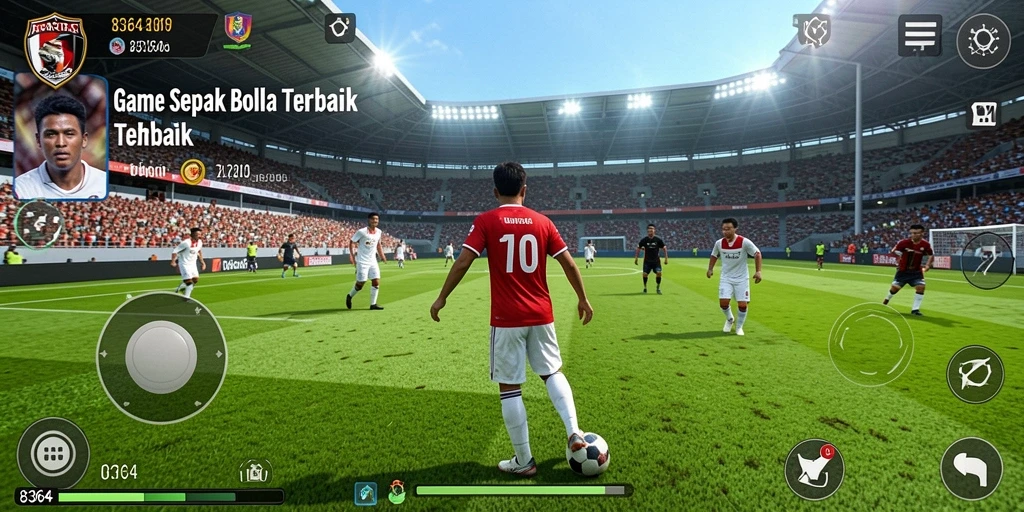 Tampilan gameplay seru dari game sepak bola 8364.