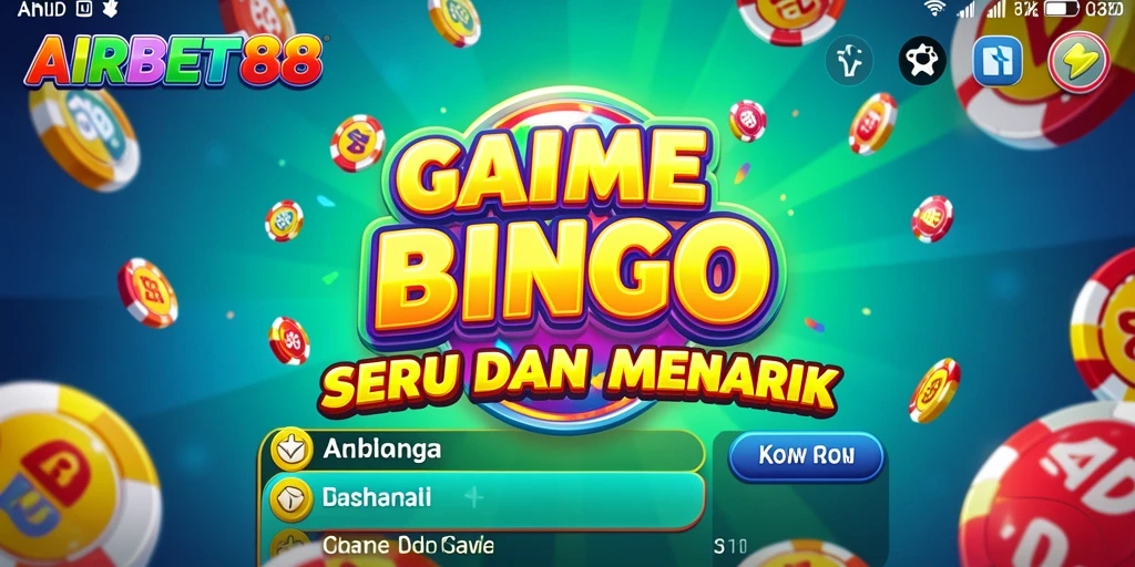 Screenshot gameplay Bingo di AIRBET88 yang seru dan interaktif.