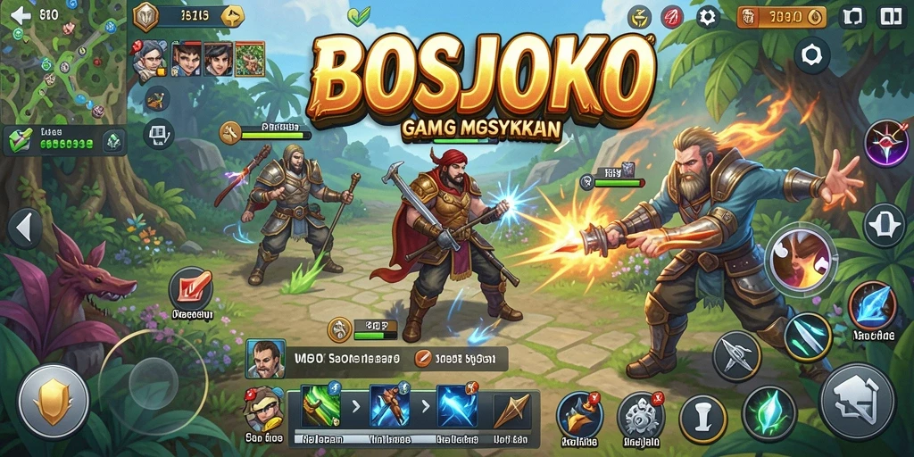 Tampilan permainan SLG BOSJOKO yang menakjubkan.