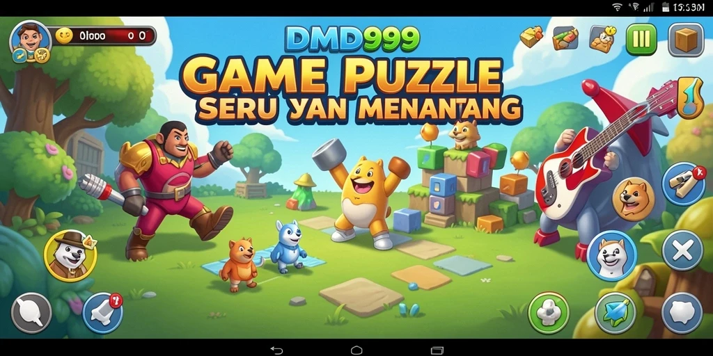 Tampilan gameplay DMD999 yang menantang dan seru dalam game Puzzle.