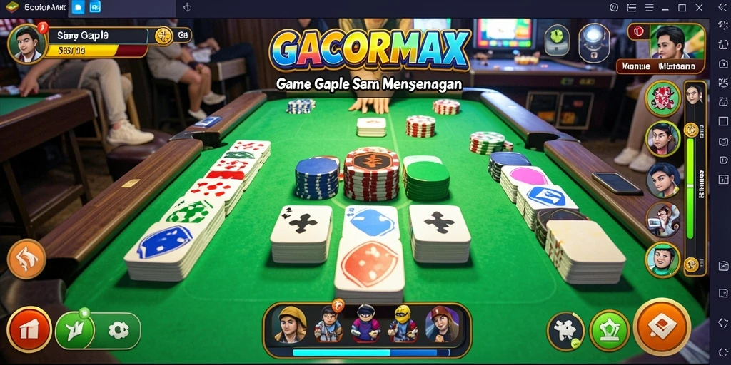 Gameplay GACORMAX yang menampilkan suasana permainan Gaple seru.