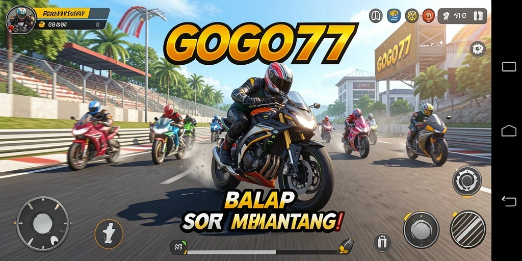 Screenshot GOGO77 menunjukkan aksi balap motor yang mendebarkan dan menegangkan.
