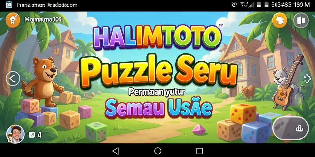 Screenshot gameplay HALIMTOTO yang menunjukkan tantangan puzzle yang menegangkan.