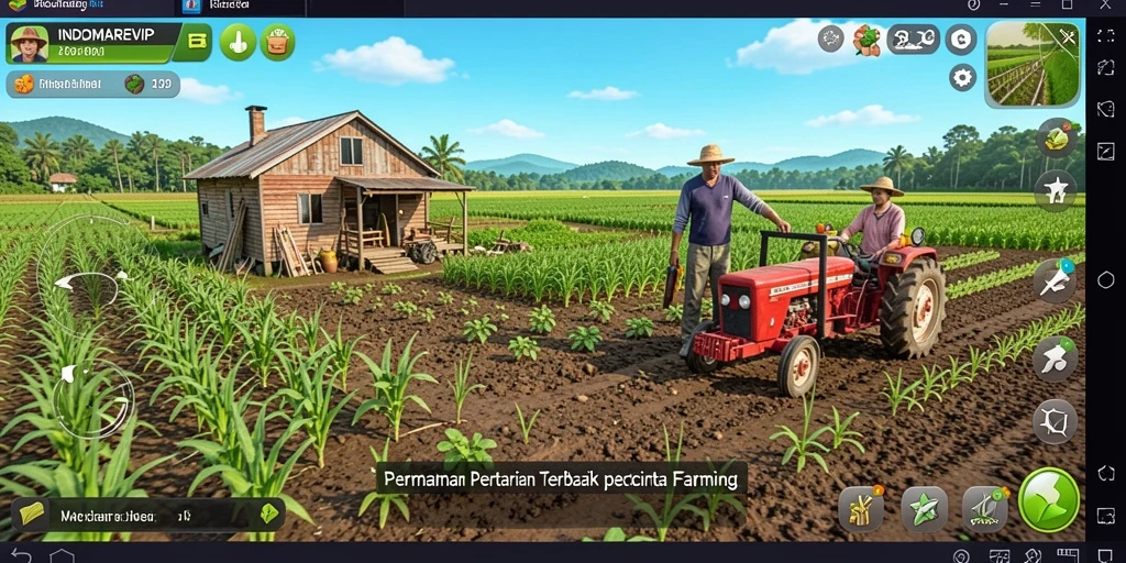 Gameplay INDOMAREVIP yang menampilkan aktivitas berkebun yang menyenangkan.