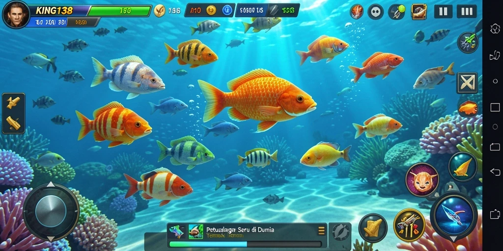 Tampilan gameplay Tembak Ikan yang seru dan menantang di KING138.