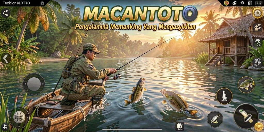 Screenshot utama MACANTOTO menunjukkan pengalaman memancing yang seru dan mendebarkan.