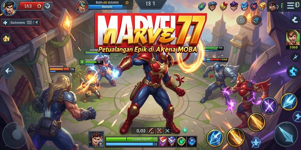 Tampilan menarik dari gameplay seru di MARVEL77.