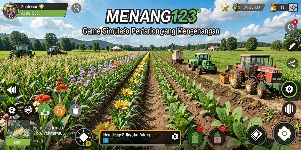 Tampilan gameplay menarik dari game pertanian MENANG123.