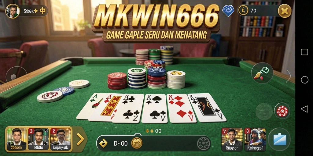 Tampilan gameplay MKWIN666 dengan grafis menarik dan antarmuka yang intuitif.