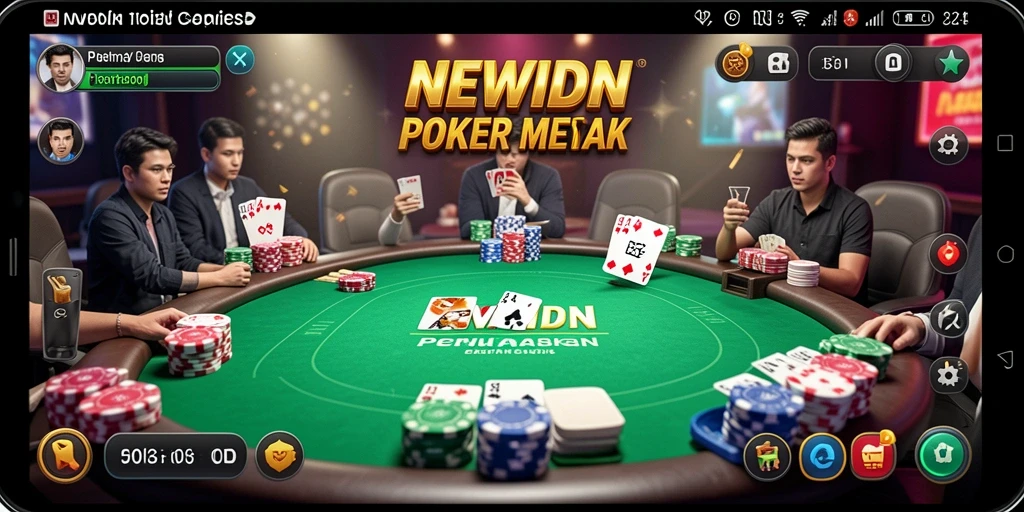 Tampilan seru dari gameplay Poker di NEWIDN.