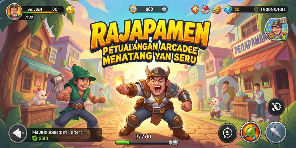 Tangkapan layar RAJAPAMEN menunjukkan keseruan gameplay arcade yang menantang.