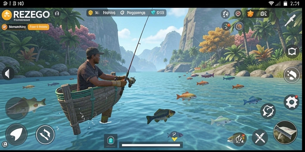 Tangkapan ikan yang menakjubkan dalam game REZEGO.