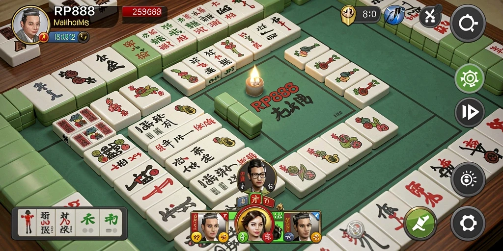 Tampilan gameplay Mahjong yang menarik di RP888.