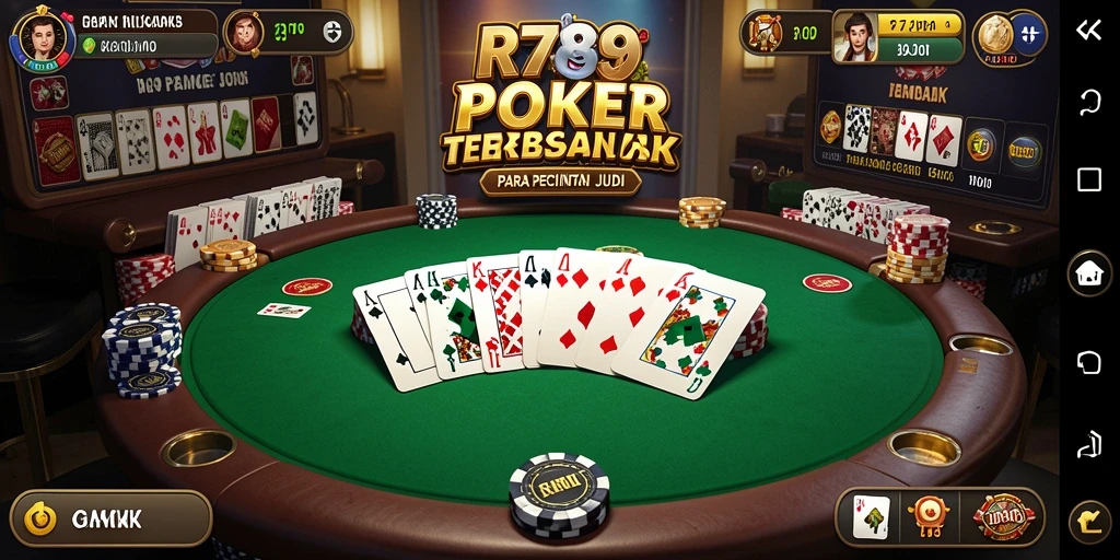 Tampilan gameplay Poker yang seru di RR789 dengan fitur interaktif.