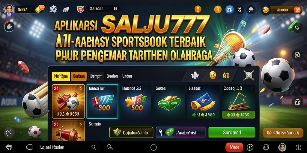 Tampilan utama SALJU777 yang menampilkan berbagai pilihan taruhan olahraga.