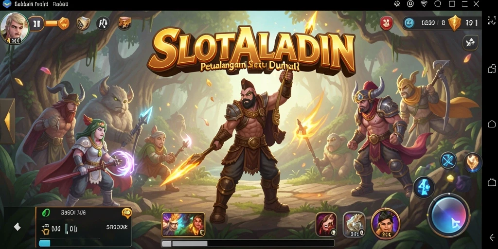Tampilan menakjubkan dari petualangan RPG SLOTALADIN.