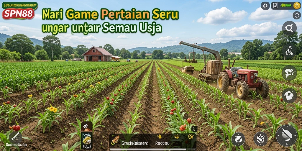 Tampilan gameplay SPN88 yang menakjubkan dengan aktivitas pertanian.