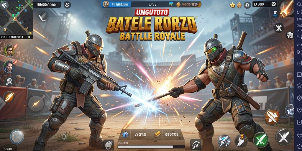 Gameplay seru dan aksi mendebarkan dalam UNGUTOTO Battle Royale.